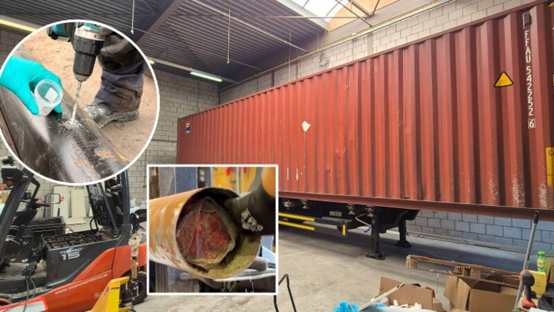 Twee verdachten aangehouden in Rotterdam voor cocaïnetransport.