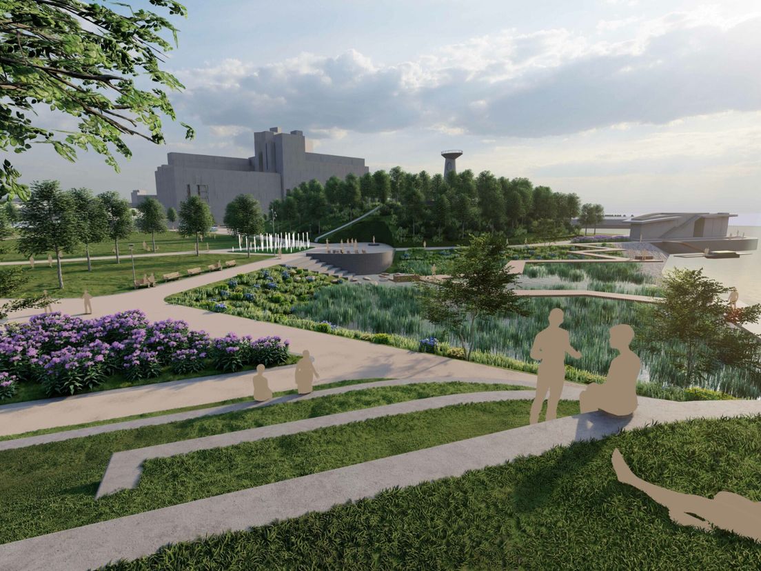 Impressie van het Nelson Mandelapark: getijdenlandschap.