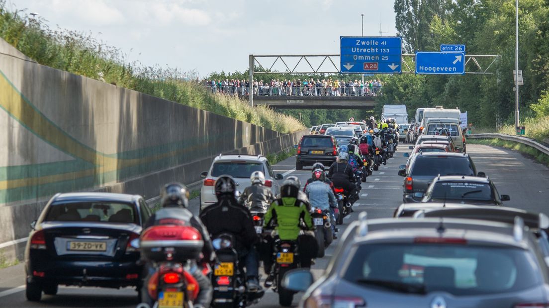 De uittocht zorgt elk jaar voor file (Rechten: Kim Stellingwerf)