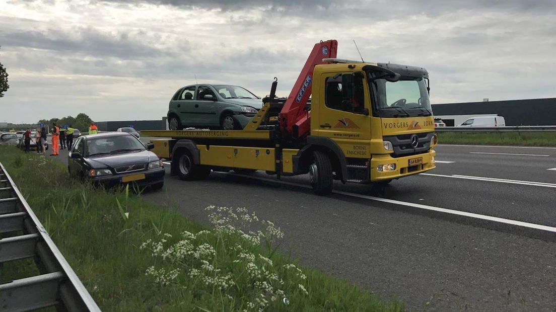 Ongeluk op A35 bij Bornerbroek