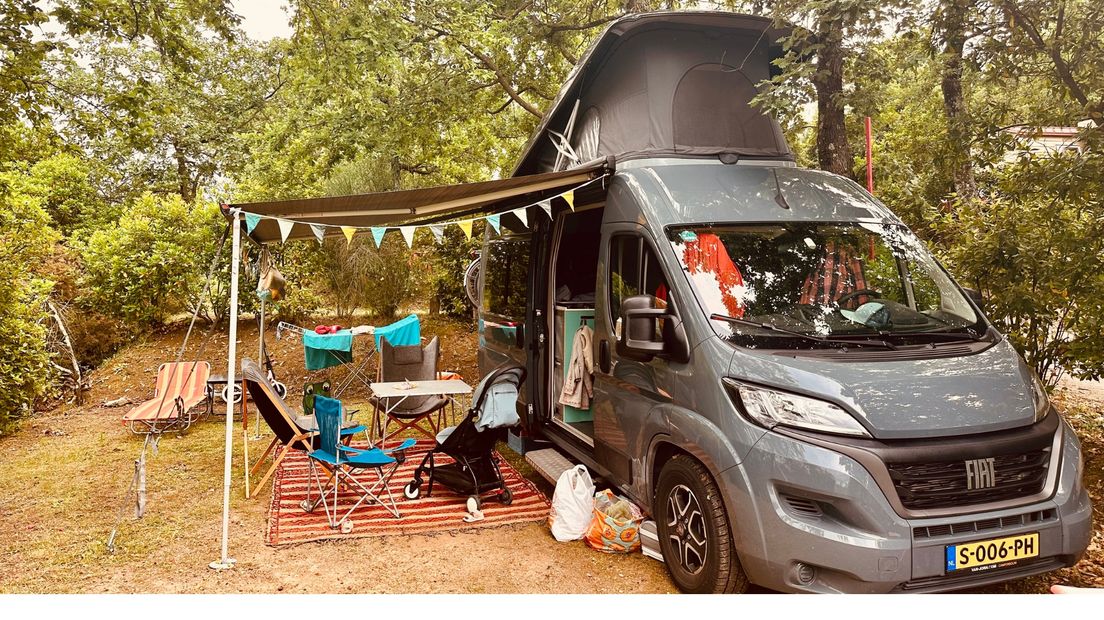 De in Groningen ingebouwde camper in Italië