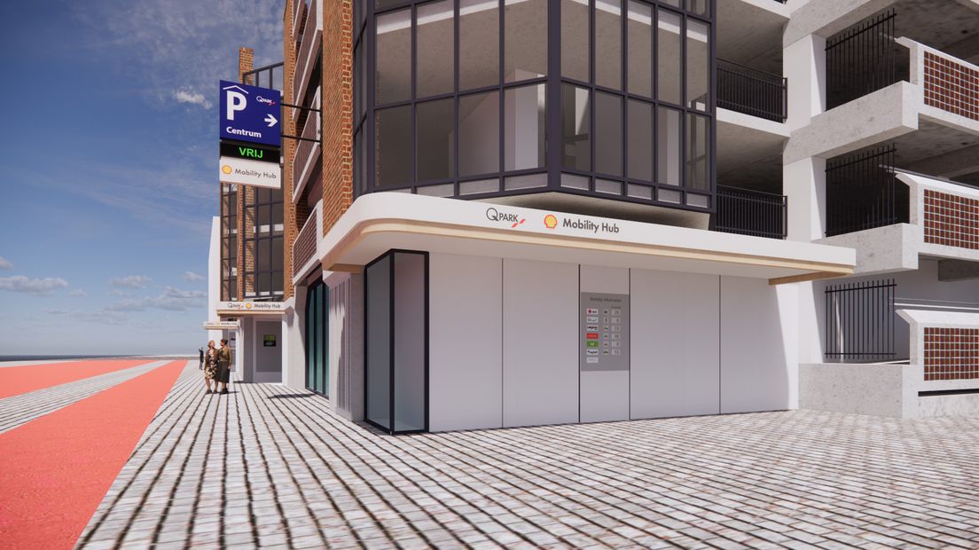 Eten, drinken, pakjes ophalen, vergaderen, een deelscooter lenen: het kan straks in de parkeergarage