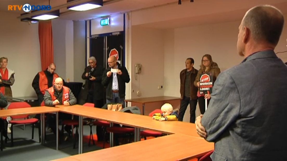 De vakbond voerde donderdag actie tegen de werkervaringsconstructie bij PostNL