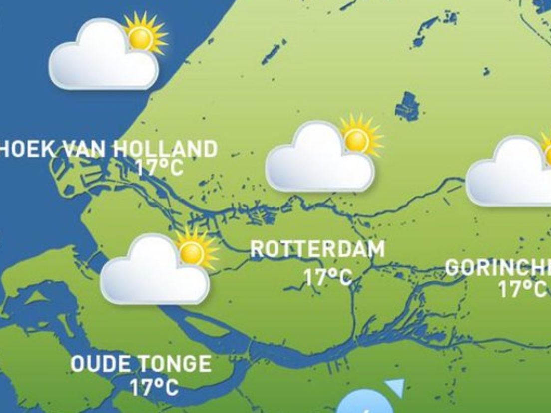 Het weerbeeld van woensdag 4 oktober.