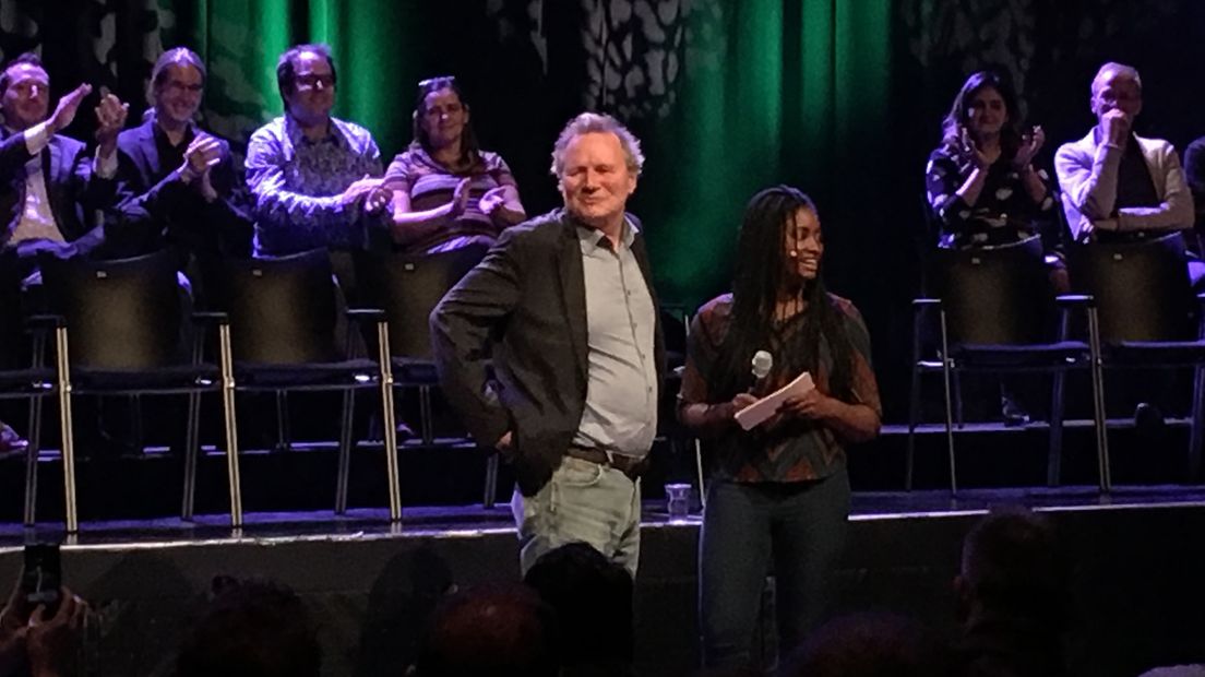 Van Ojik bij de partijpresentatie zondagavond in Utrecht.