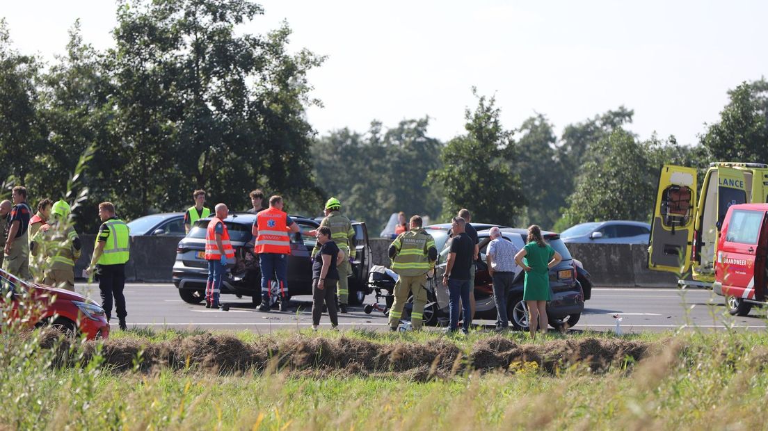 Meerdere auto's raakten in botsing