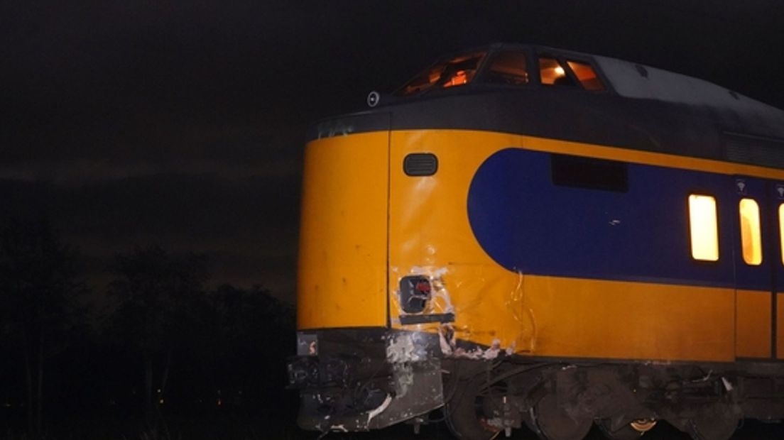 Ook de trein raakte beschadigd bij het ongeval