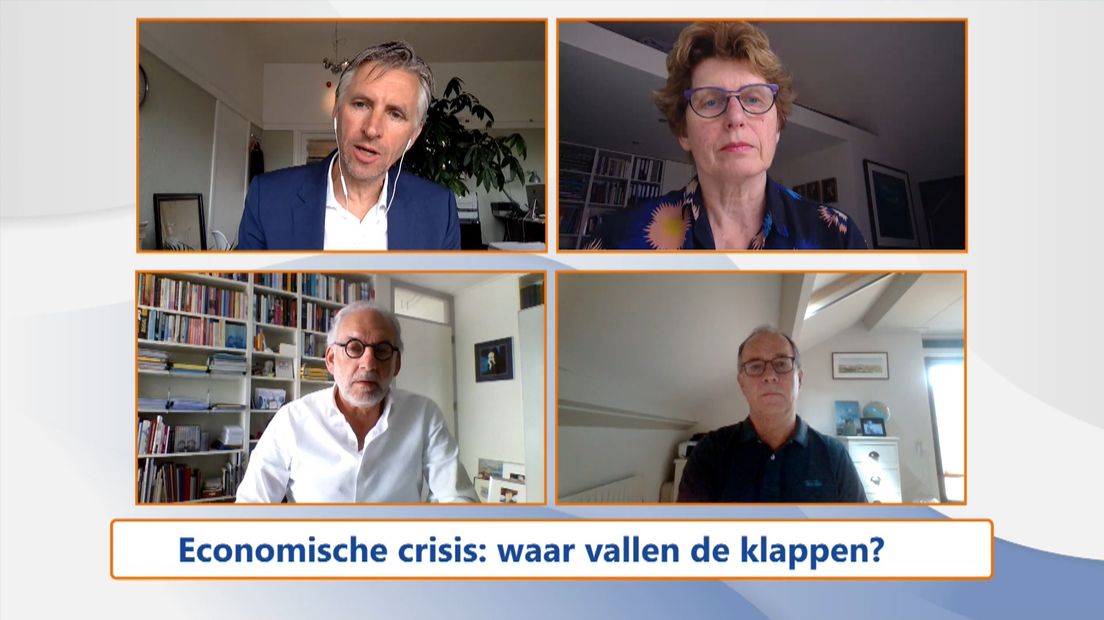 Vlnr: Loek Mulder (RTV Noord), Dina Boonstra (NOM), Frans Musters (SBE) en Robert Wielinga (Kredietunie Groningen)