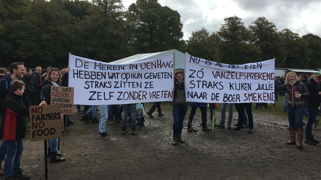 Zeeuwse boeren tijdens het protest eerder deze maand in Den Haag