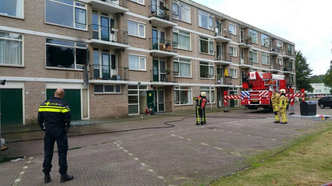 Huis in flat is uitgebrand