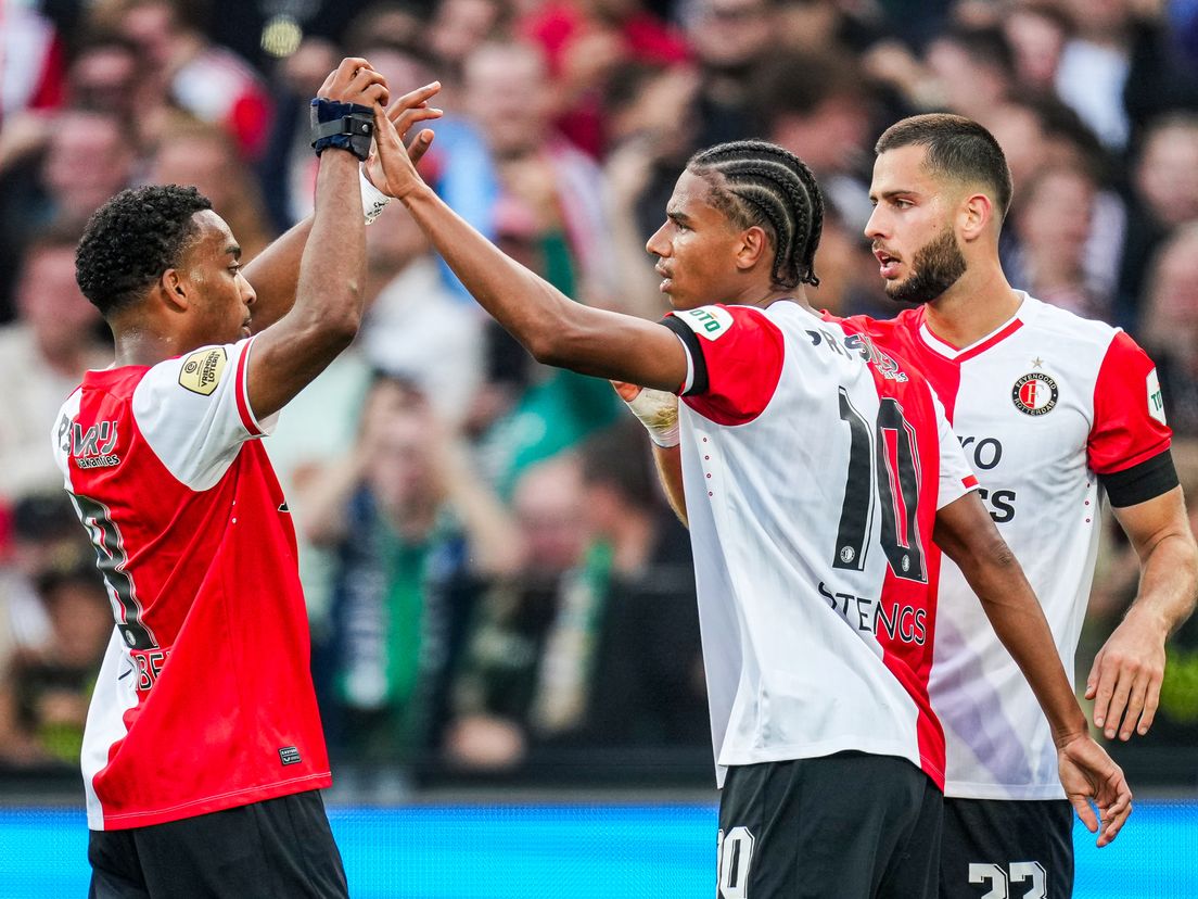 Calvin Stengs is de gevierde man na de 2-0 bij Feyenoord-Go Ahead Eagles
