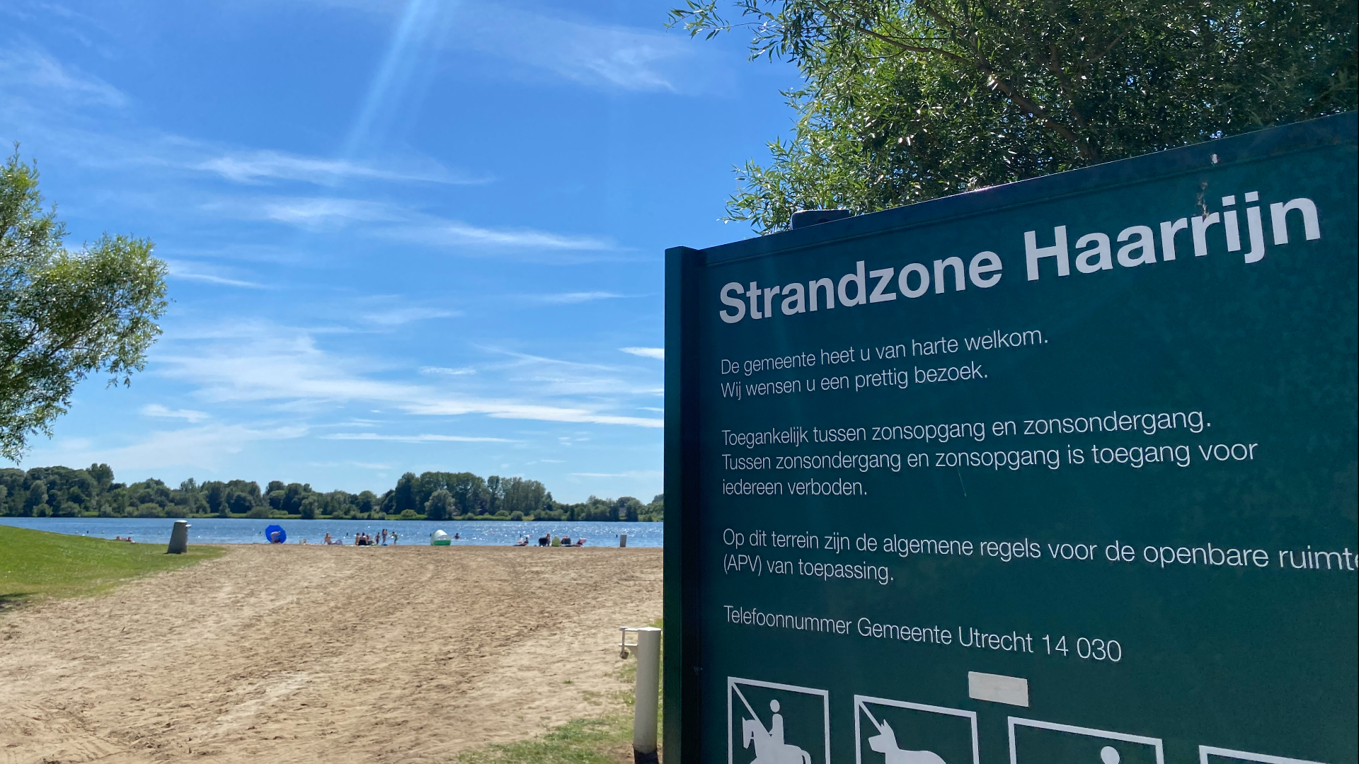 Zwemwater Haarrijnse Plas weer veilig, wel waarschuwing voor De Kikker