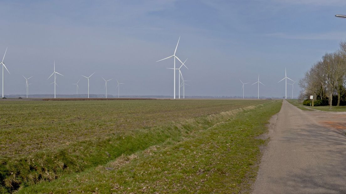 Een impressie van hoe Windpark N33 eruit komt te zien