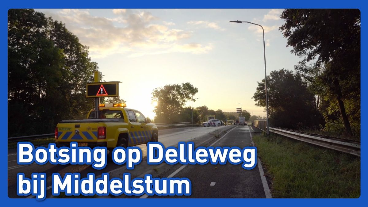 Botsing op Delleweg bij Middelstum