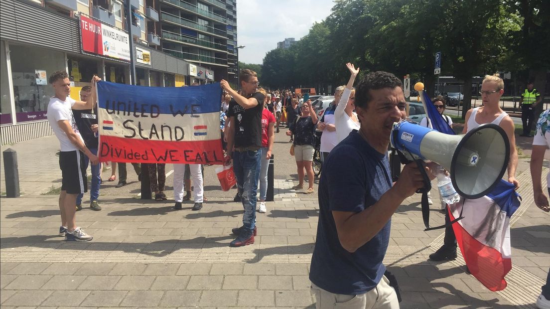 Op 19 juli was er ook een demonstratie tegen de coronamaatregelen in Enschede