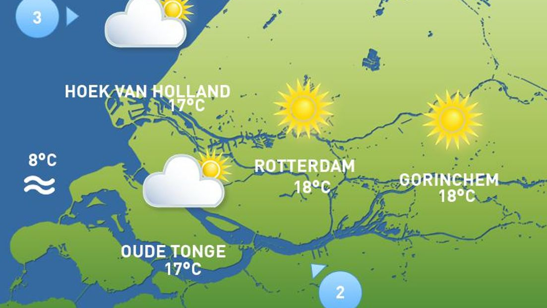 Het weerbeeld van vrijdag 6 maart