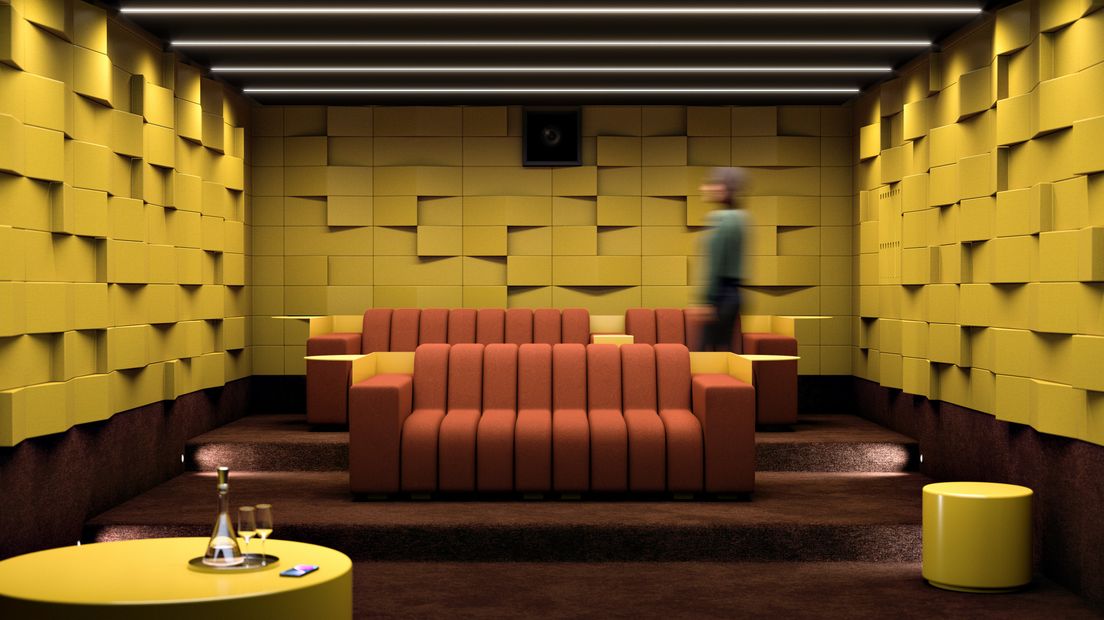 Een zaal voor 5 personen