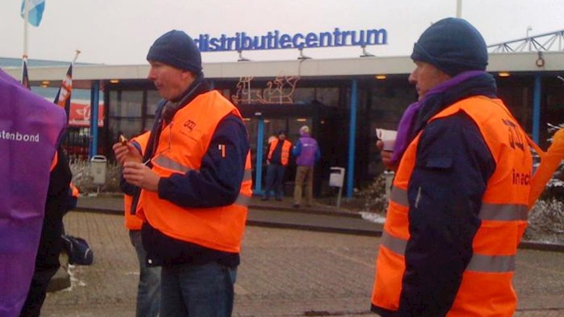 Staking bij distributiecentrum AH