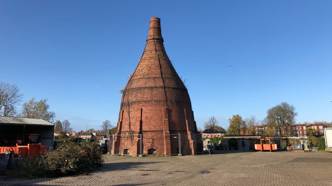 De kalkoven uit 1900 op de gemeentewerf van Appingedam