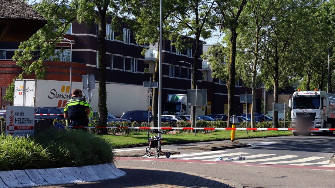 De politie bij de plek van het ongeval.