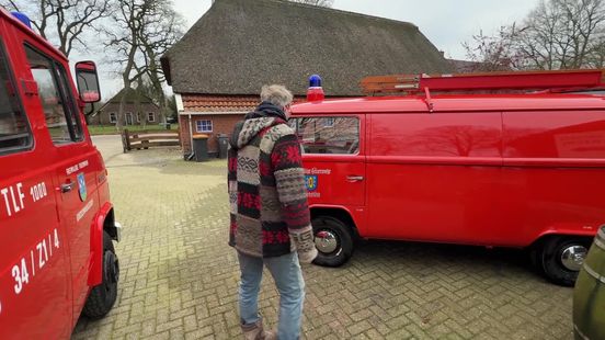 Peter uit Anloo is verliefd op oude brandweerwagens: 'Ik ga door tot het niet meer kan'