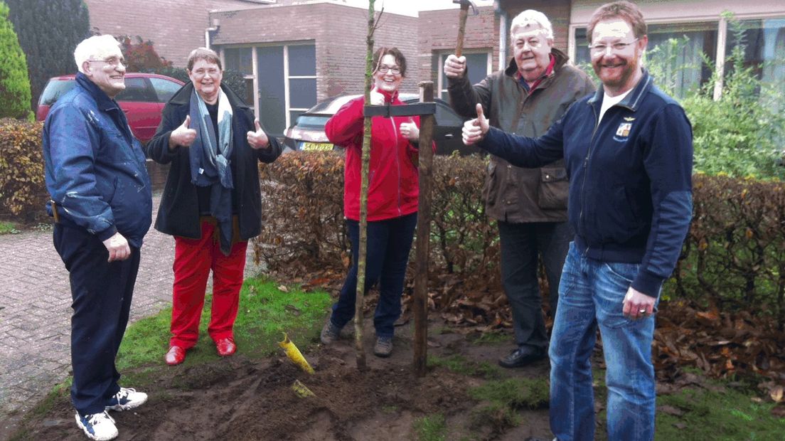 Eerste nieuwe boom geplant