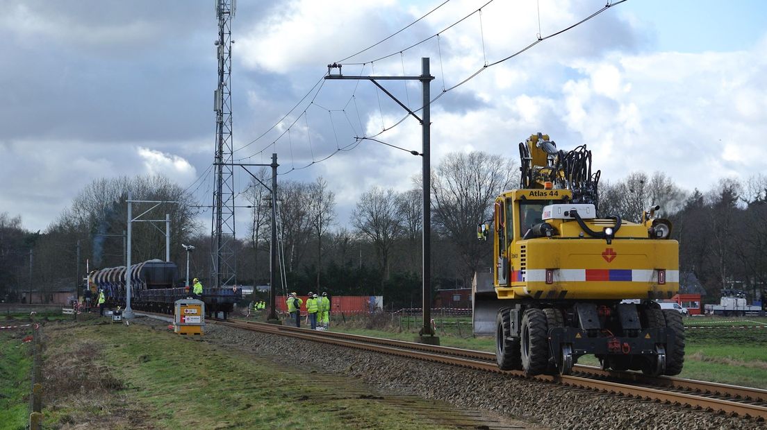 Werk aan het spoor