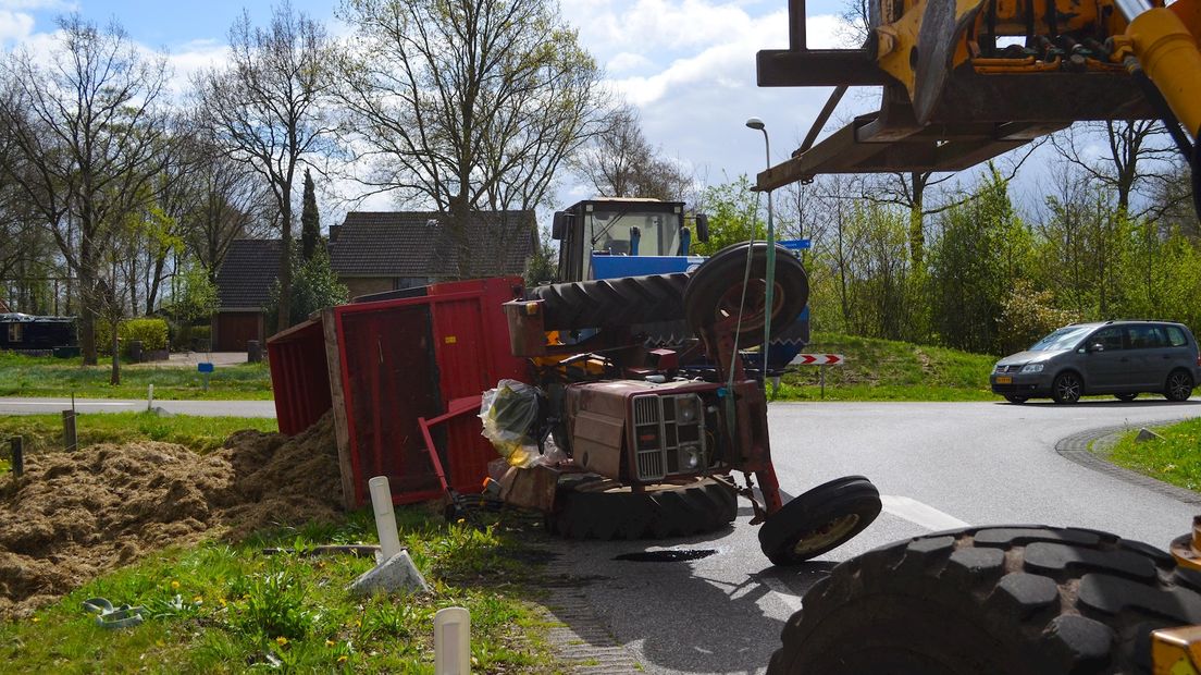 Trekker op z'n zijkant in Punthorst