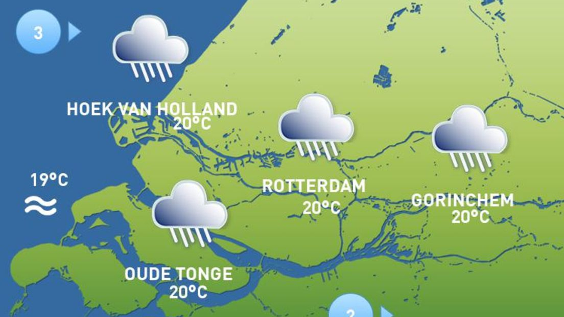 Flink wat regen en 20 graden.