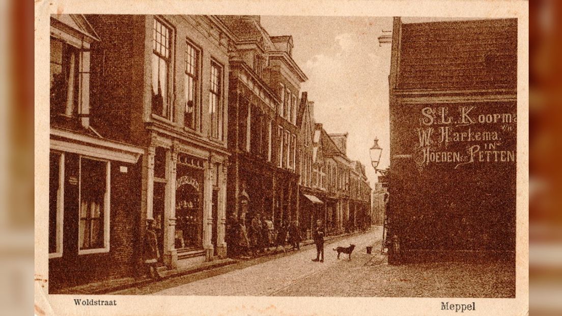 De Woldstraat zoals hij er in 1920 bij lag (Rechten: eigen archief)