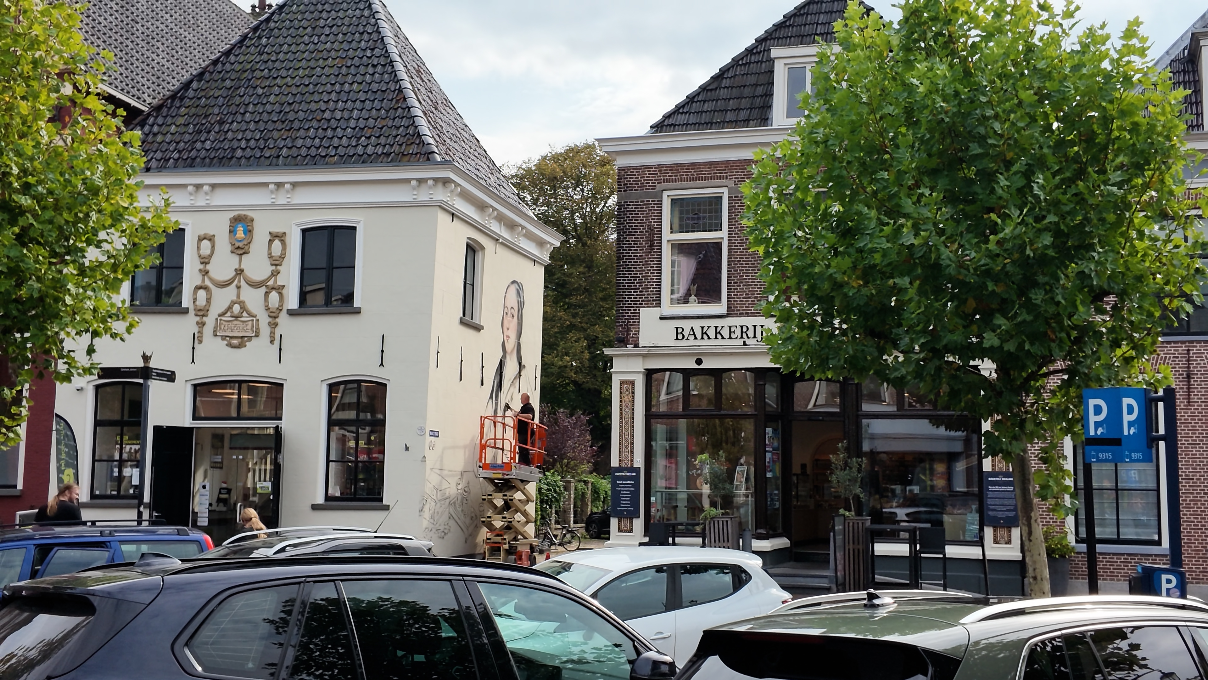 Het schilderij op he tWaaggebouw