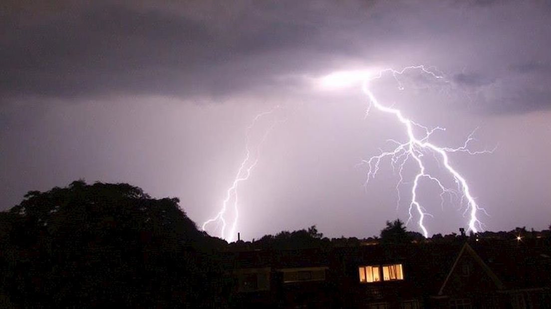 Bliksem / onweer in Deventer