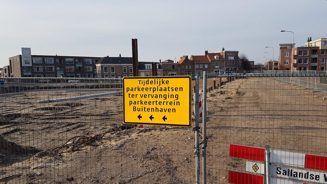De plek waar de parkeergarage moet verrijzen in Kampen