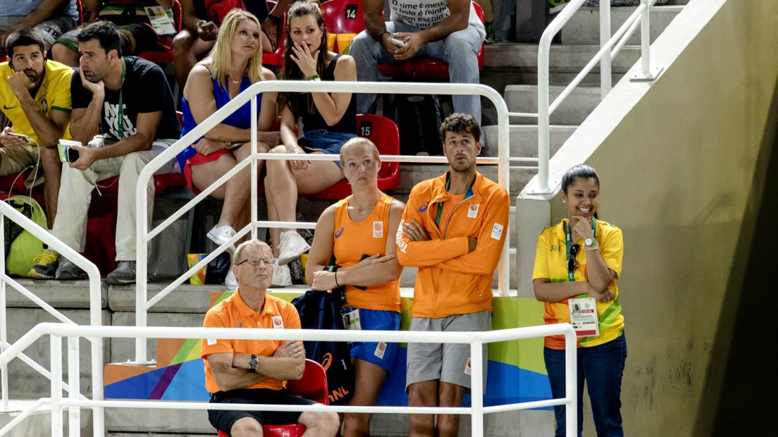 Kiki Bertens en Robin Haase als toeschouwers bij de Olympische Spelen in Rio.