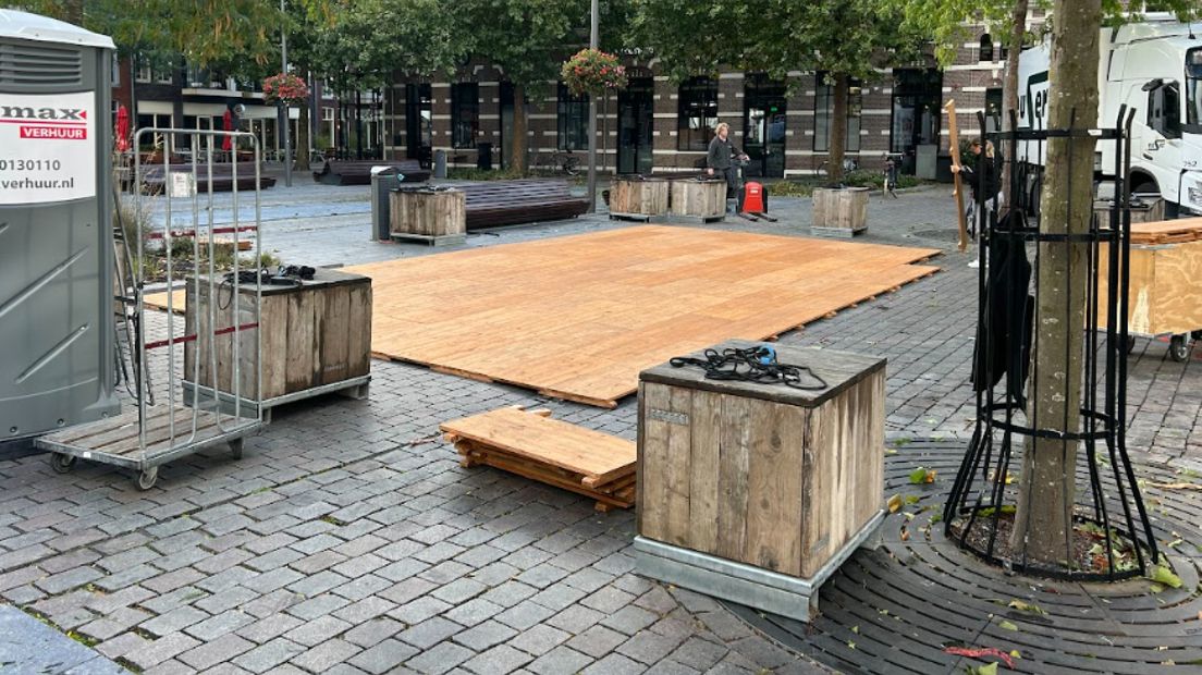 De opbouw begint al een paar dagen van tevoren