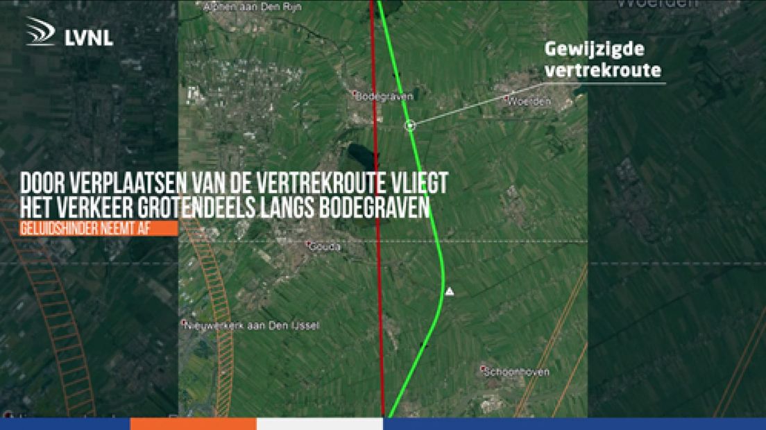 De nieuwe vertrekroute