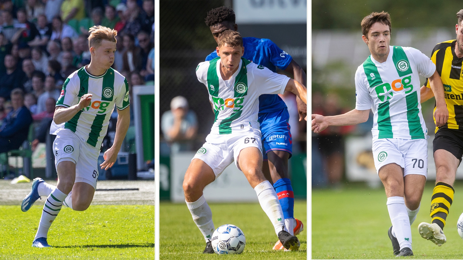 Nils Eggens, Sven Bouland en Roy Leicester hopen een vaste waarde bij FC Groningen te worden