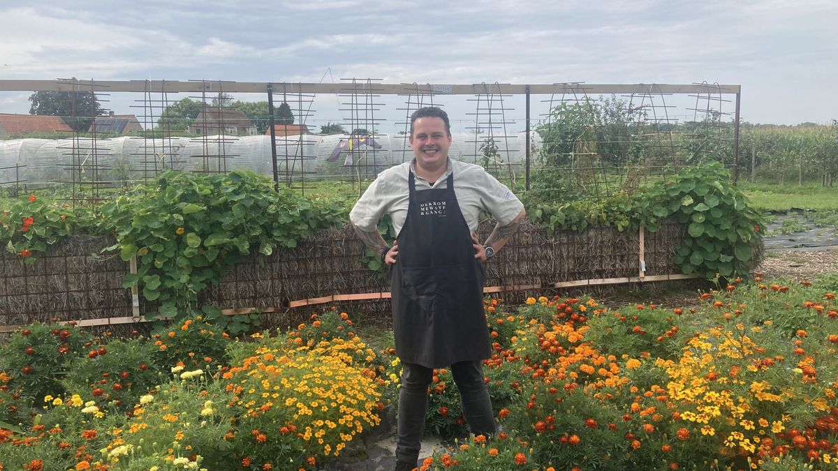 Groenten en kruiden kweken op strobalen voor sterrenrestaurant