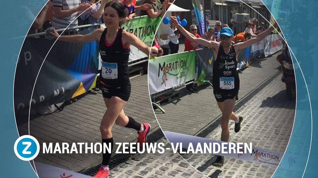 Monica Sanderse en Erwin Harmes wonnen de Marathon Zeeuws-Vlaanderen in 2018