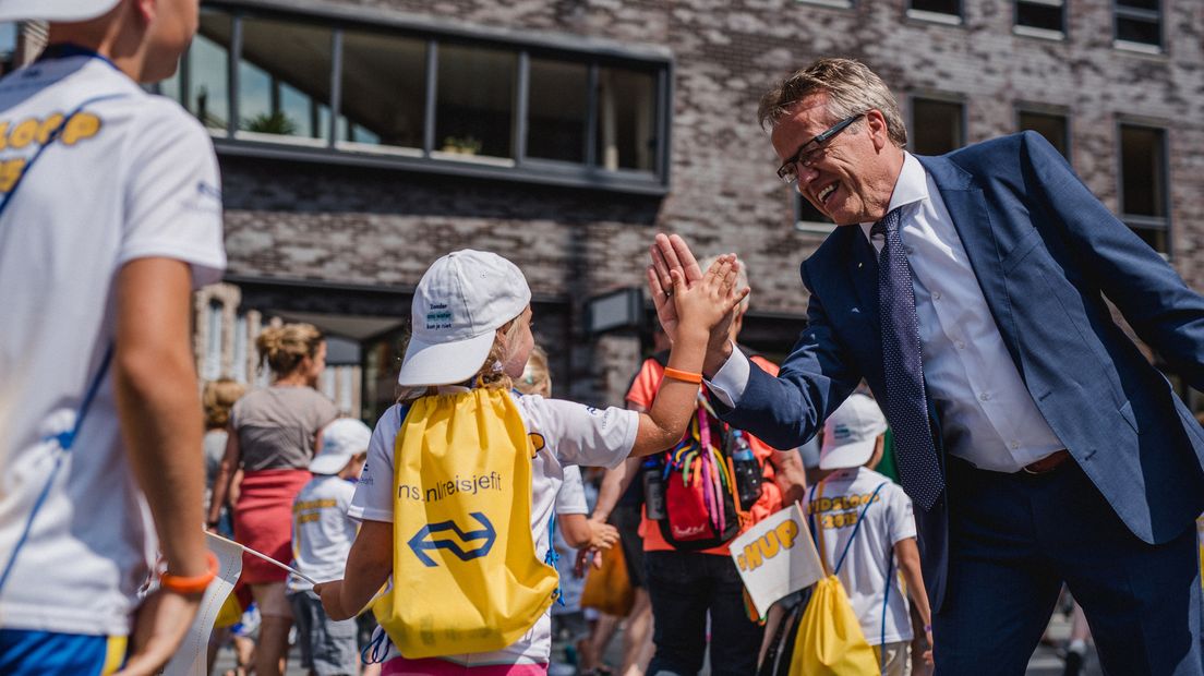 Walter Hamers tijdens de Kidsloop.