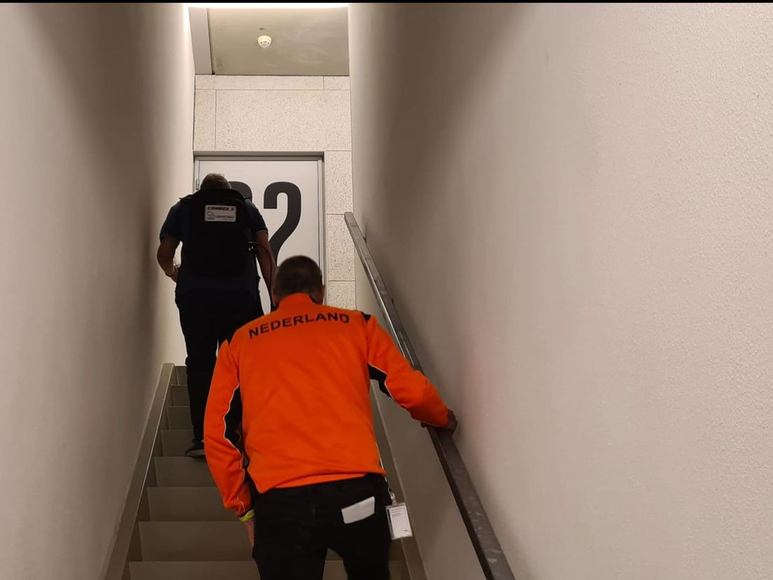 Een ander onderdeel is de stair race bij de World Police and Fire Games. Brandweerlieden lopen in het trappenhuis van de Rotterdam 40 verdiepingen omhoog met volle bepakking.