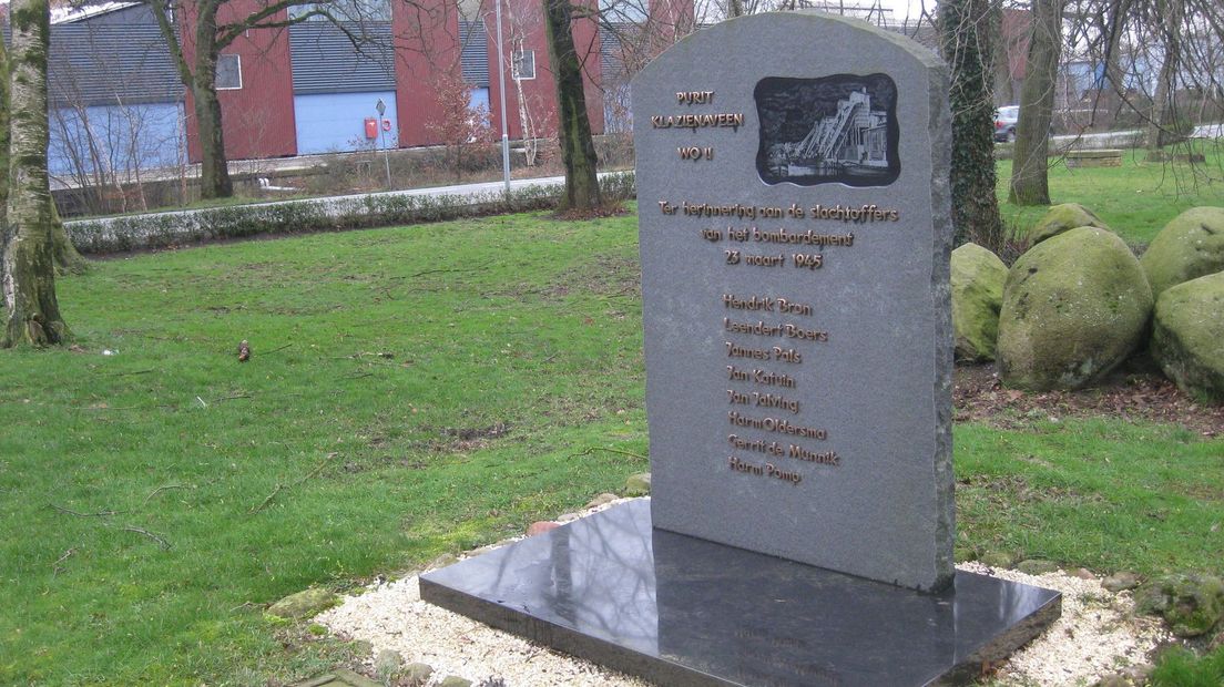 Het monument in Klazienaveen (Rechten: Werkgroep 75 Jaar Vrijheid Klazienaveen)