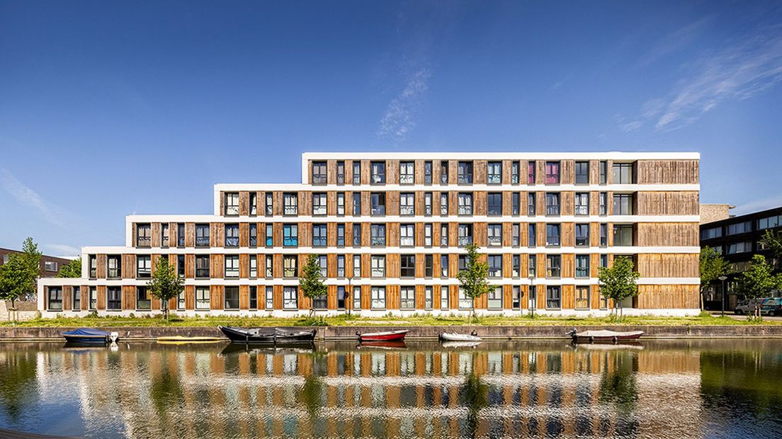 Voorbeeld van flexwoningen.