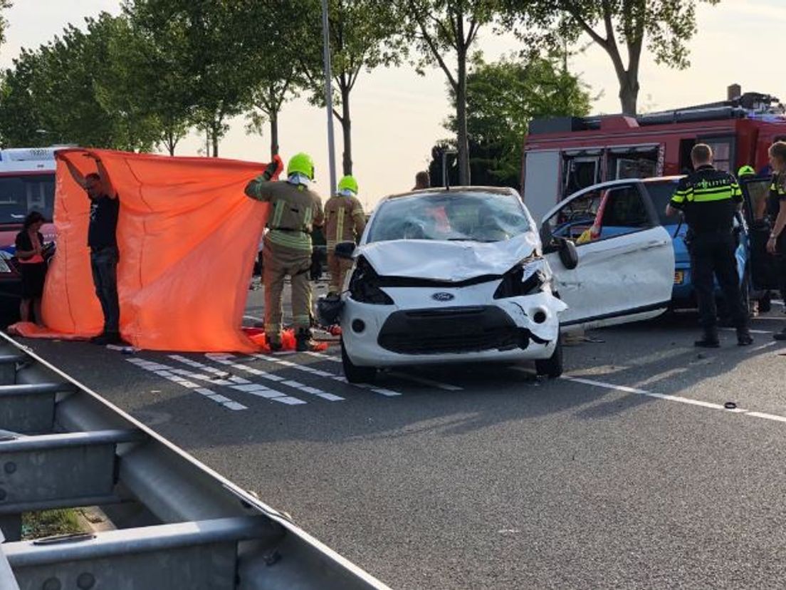 Het ongeluk op de N209.