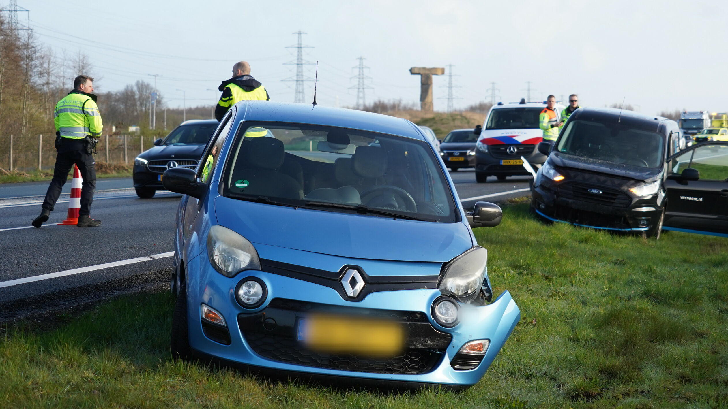 Ongeluk zorgt voor vertraging op A28.