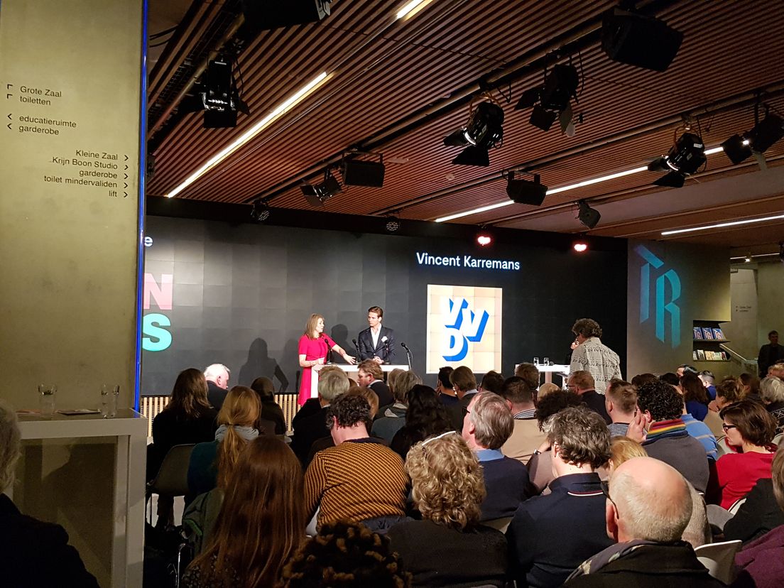 Judith Bokhove (GroenLinks) en Vincent Karremans (VVD) in debat over cultuur