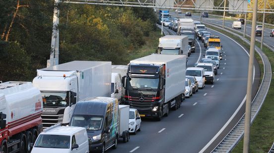 Flinke vertraging op snelweg A50 na botsing. Flinke vertraging op snelweg A50 na botsing.