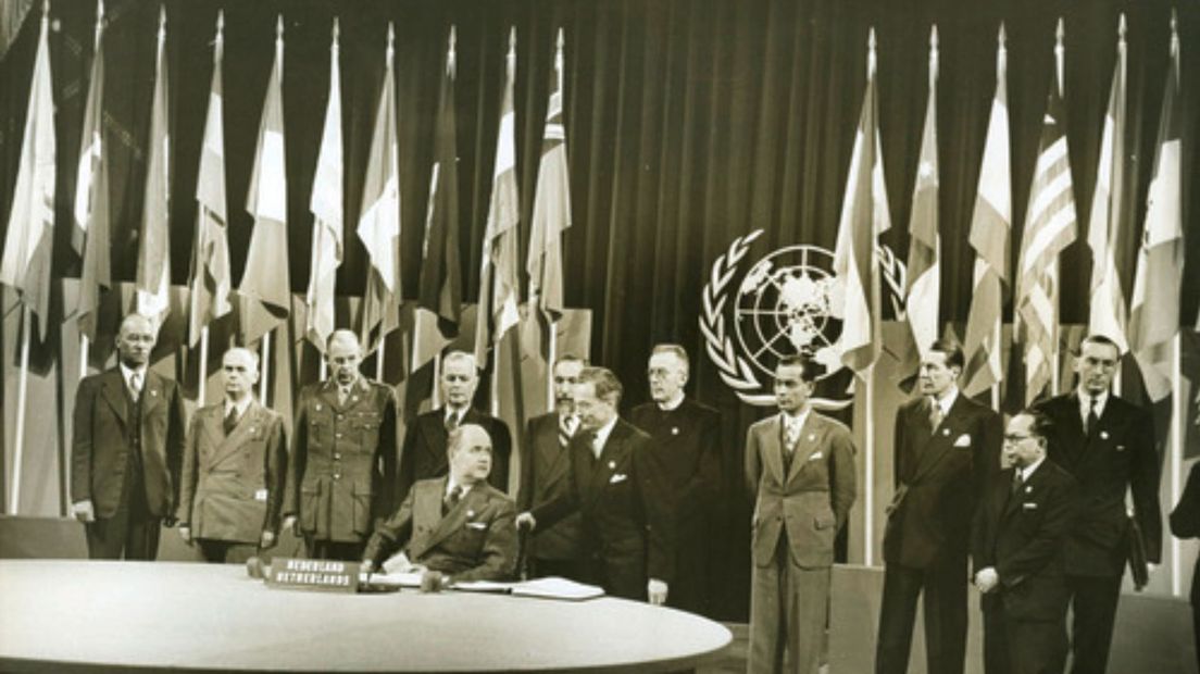 Nederland ondertekend het VN verdrag in 1945