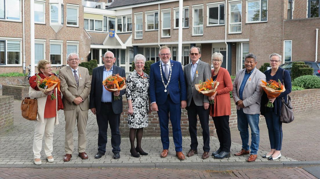 De gedecoreerden in Bunschoten.