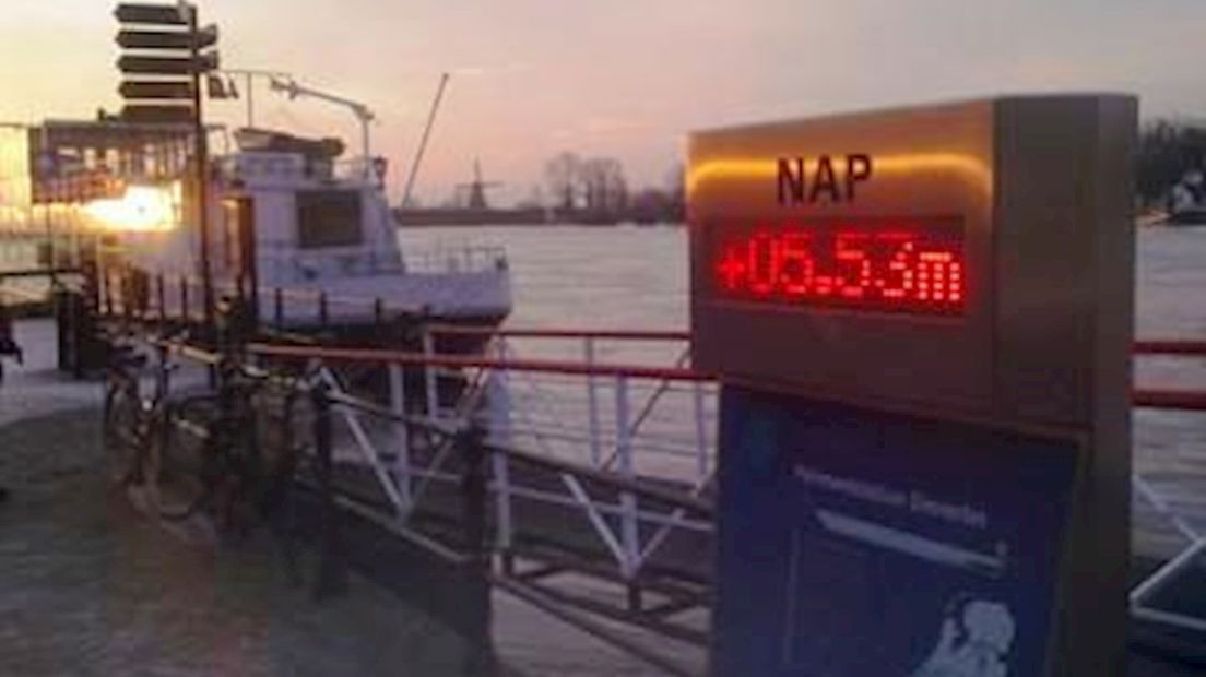 Hoogwater in IJssel bij Deventer